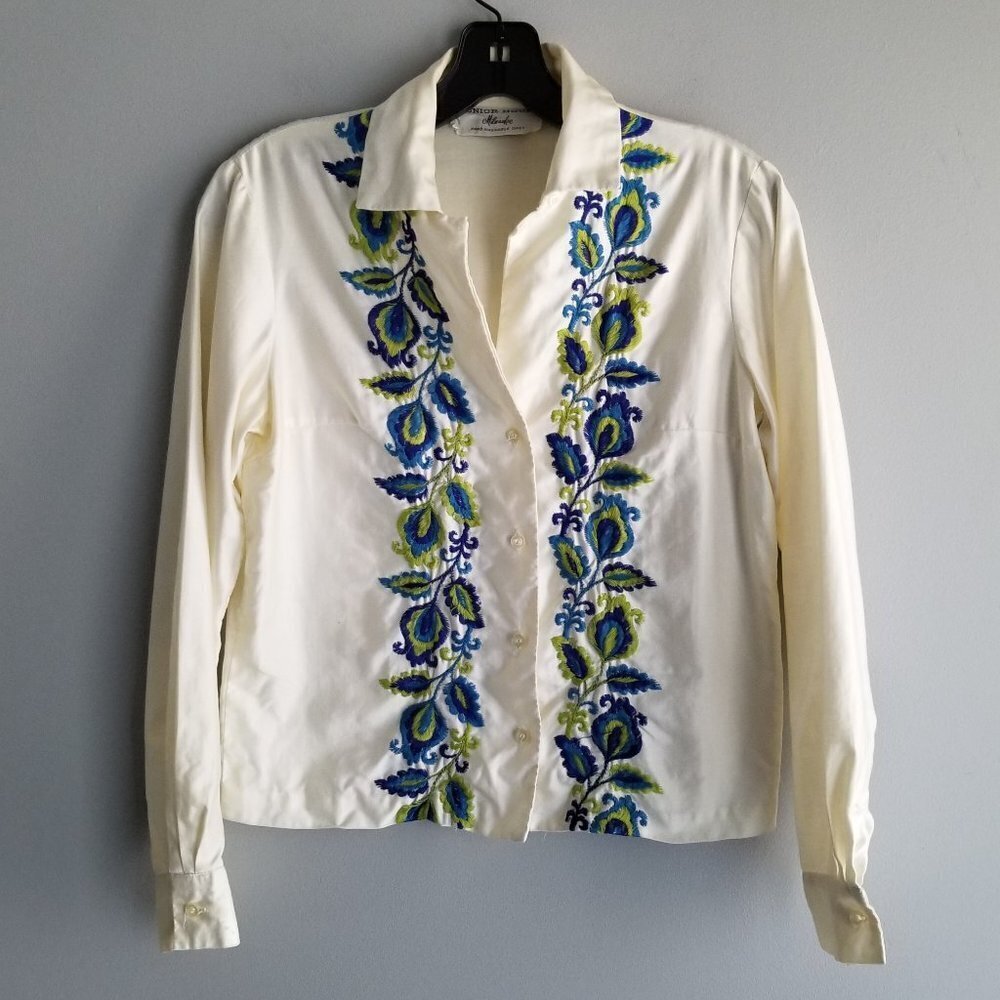 JUNIOR HOUSE Embroidered Vintage Blouse